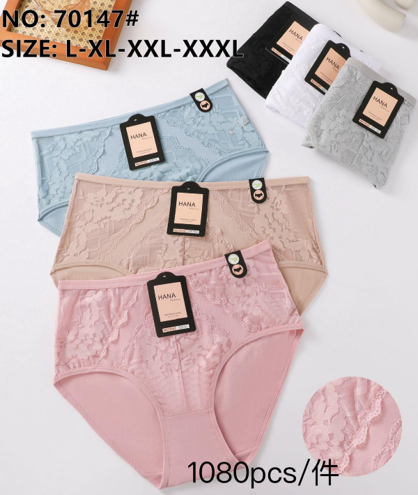 Majtki damskie Roz L-3XL, Mix kolor Paczka 24 szt